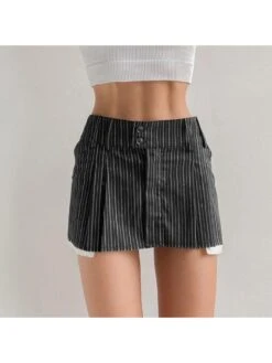 Colorblock High Rise Bodycon Skirts