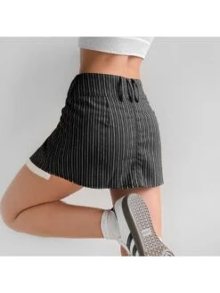 Colorblock High Rise Bodycon Skirts -V For Vendetta Shop P 20240528114522568 558