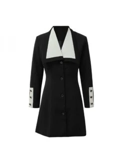 Colorblock Patchwork Long Sleeves Blazers Dress 14 Colorblock Patchwork Long Sleeves Blazers Dress -V For Vendetta Shop P 20240605160808560 361