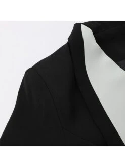 Colorblock Patchwork Long Sleeves Blazers Dress 21 Colorblock Patchwork Long Sleeves Blazers Dress -V For Vendetta Shop P 20240605160812074 913